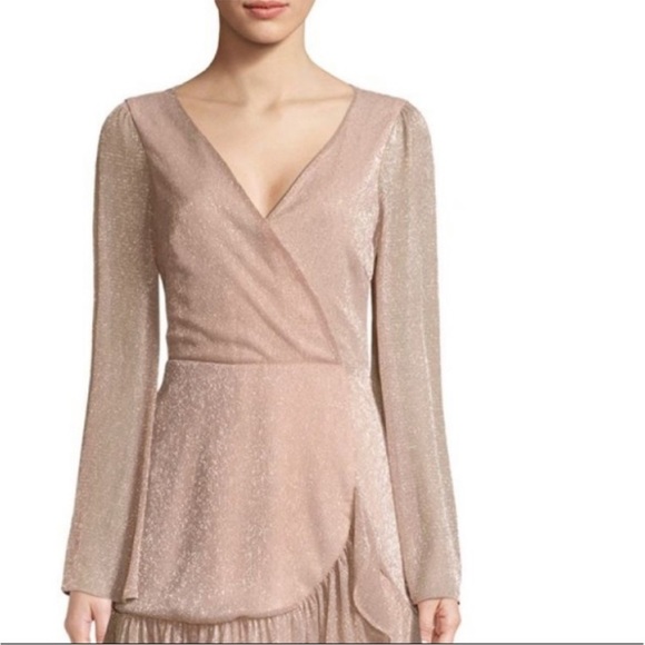 SAKS FIFTH AVENUE Ruffle Wrap Mini Dress - Picture 3 of 10